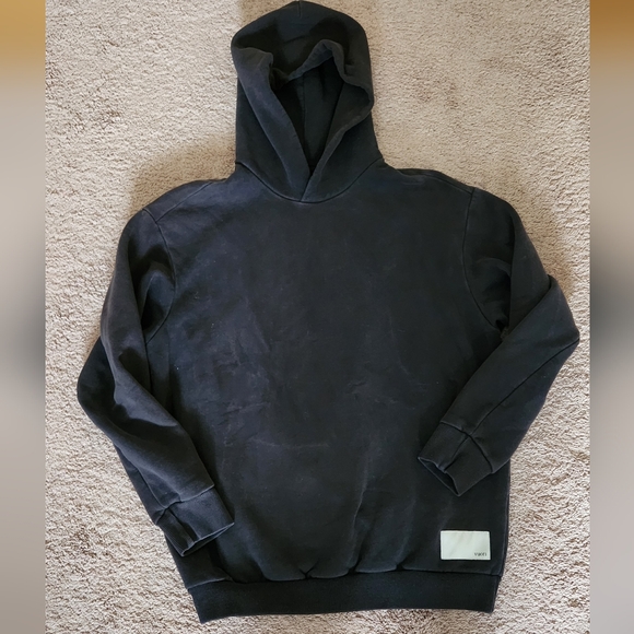 Vuori Tops - Vuori Black Oversized Restore Organic Cotton Hoodie Unisex XS